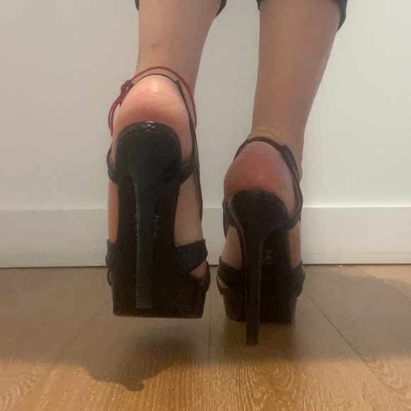 Zara basic heels black snakeskin - Picture 2 of 9